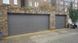 Garage door grey aluminium ral 9007