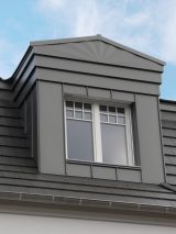 metal roof facade RAL 9007